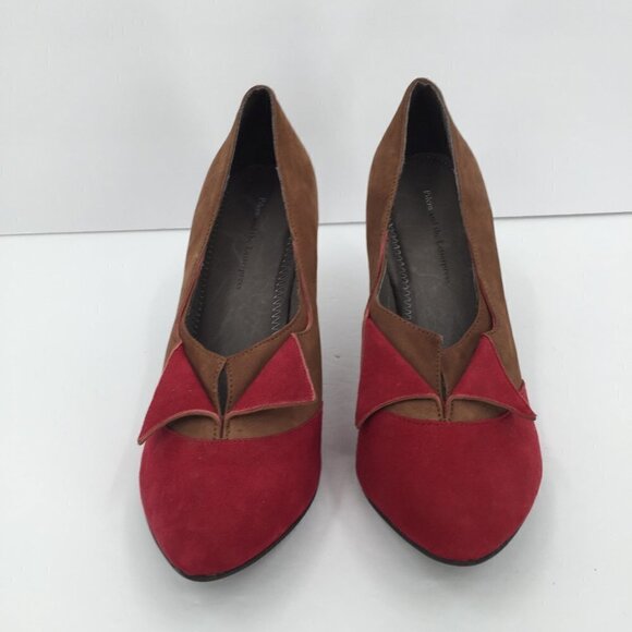 Pilcro and the Letter press Kaila brown suede pumps shoe Anthropologie heel 7 - Picture 6 of 8
